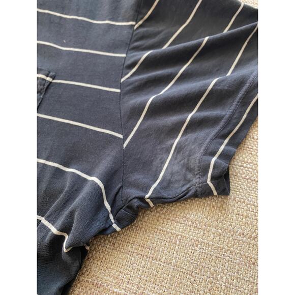 THINKING MU Organic cotton tee Black with White stripes T Shirt M - Picture 9 of 12